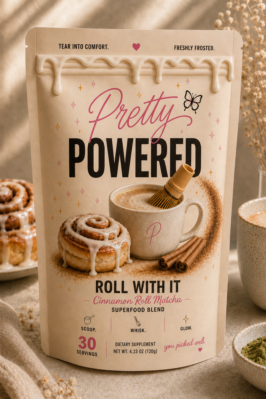 "Roll With It" Cinnamon Roll Matcha