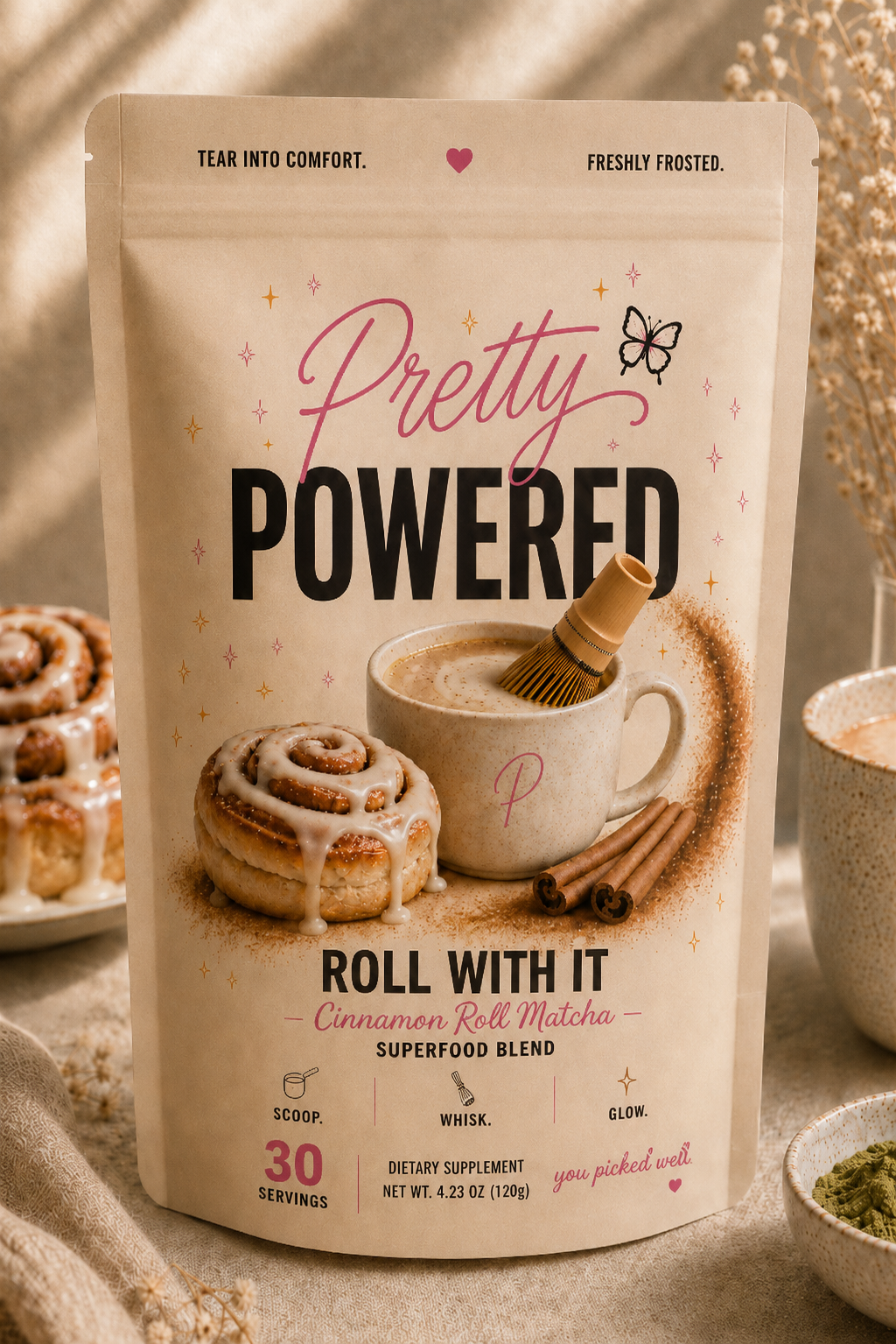 "Roll With It" Cinnamon Roll Matcha